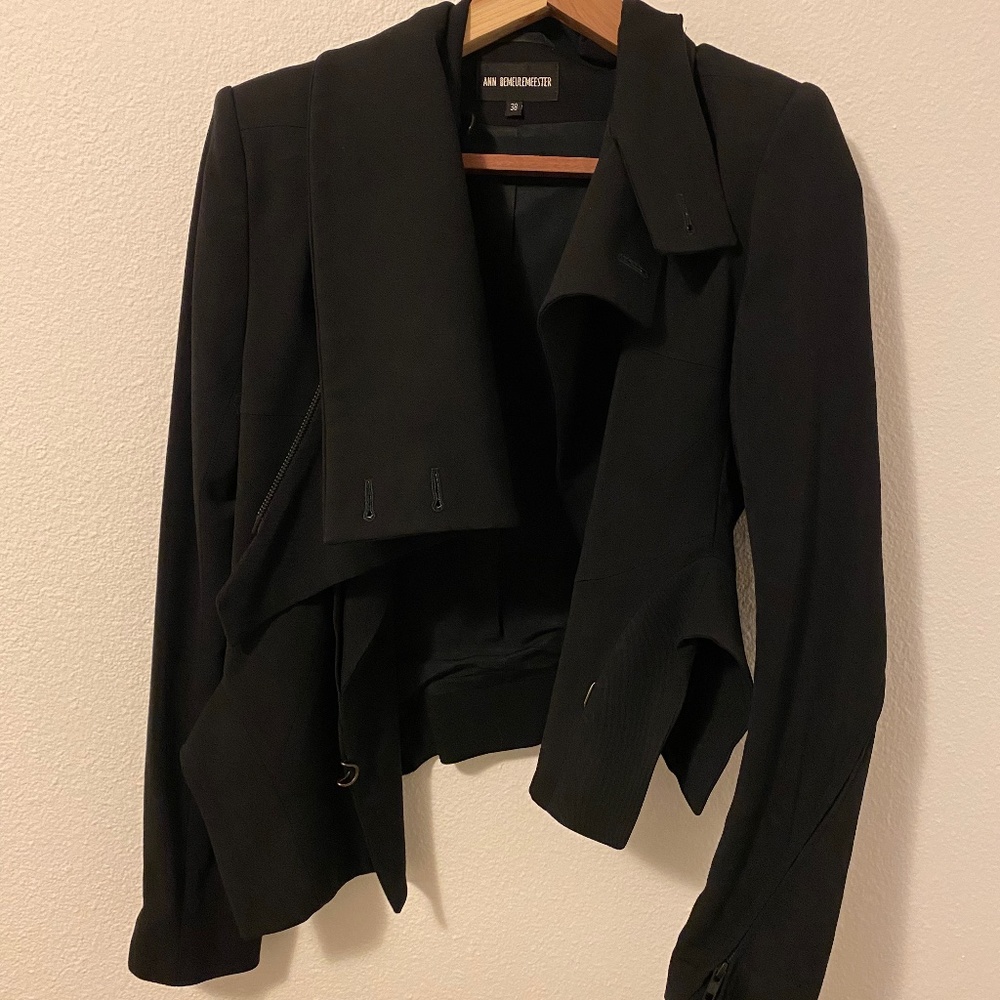 Incredible Ann Demuelemeester jacket blazer black size 38